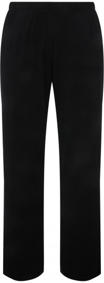 Ulla Popken Bootcut Elastic Waist Cotton French Terry Sport Pants Black - Τζιν & Παντελόνια για Γυναίκες σε Μεγάλες Μεγέθη – Plus Size - 