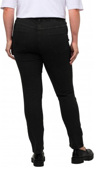 Ulla Popken Denim Look All Elastic Pocket Sienna Jeggings Black - Τζιν & Παντελόνια για Γυναίκες σε Μεγάλες Μεγέθη – Plus Size - 