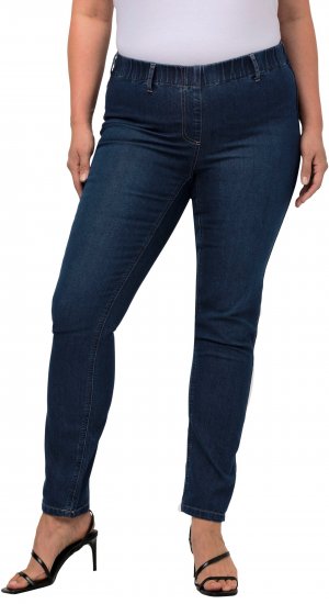 Ulla Popken Denim Look All Elastic Pocket Sienna Jeggings Blue Denim - Τζιν & Παντελόνια για Γυναίκες σε Μεγάλες Μεγέθη – Plus Size - 