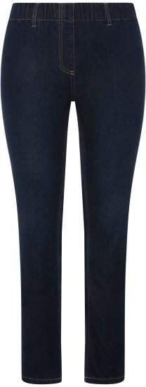 Ulla Popken Denim Look All Elastic Pocket Sienna Jeggings Dark Blue Denim - Τζιν & Παντελόνια για Γυναίκες σε Μεγάλες Μεγέθη – Plus Size - 