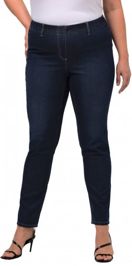Ulla Popken Denim Look All Elastic Pocket Sienna Jeggings Dark Blue Denim - Τζιν & Παντελόνια για Γυναίκες σε Μεγάλες Μεγέθη – Plus Size - 