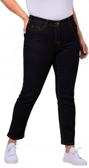 Ulla Popken Sammy Fit Slim Leg Stretch Jeans Dark Blue Denim - Τζιν & Παντελόνια για Γυναίκες σε Μεγάλες Μεγέθη – Plus Size - 