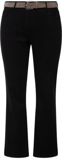 Ulla Popken Straight Leg Mandy Fit Stretch Jeans Black - Τζιν & Παντελόνια για Γυναίκες σε Μεγάλες Μεγέθη – Plus Size - 
