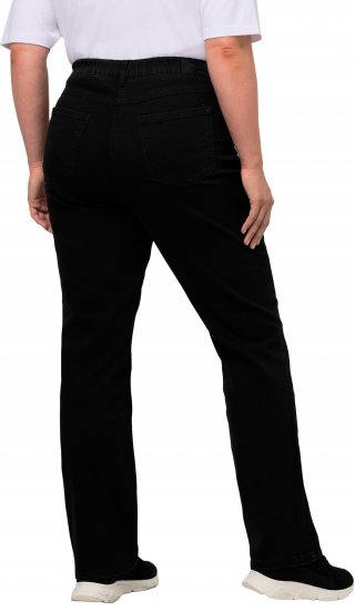 Ulla Popken Straight Leg Mandy Fit Stretch Jeans Black - Τζιν & Παντελόνια για Γυναίκες σε Μεγάλες Μεγέθη – Plus Size - 