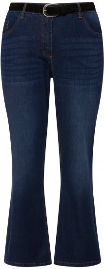 Ulla Popken Straight Leg Mandy Fit Stretch Jeans Blue Denim - Τζιν & Παντελόνια για Γυναίκες σε Μεγάλες Μεγέθη – Plus Size - 