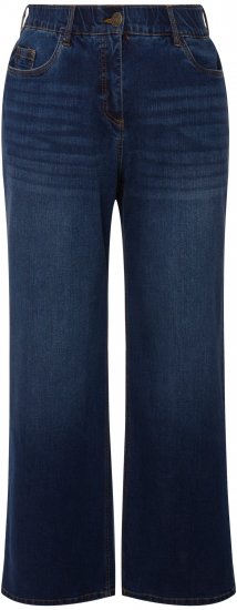 Ulla Popken Mary Fit Wide Leg Stretch Jeans Blue Denim - Τζιν & Παντελόνια για Γυναίκες σε Μεγάλες Μεγέθη – Plus Size - 