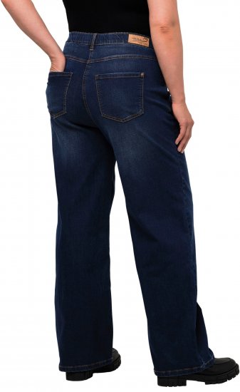 Ulla Popken Mary Fit Wide Leg Stretch Jeans Blue Denim - Τζιν & Παντελόνια για Γυναίκες σε Μεγάλες Μεγέθη – Plus Size - 