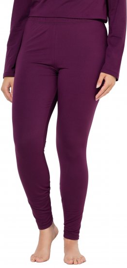Ulla Popken Quick Dry Moisture Wicking Stretch Ski Leggings Grape Red - Τζιν & Παντελόνια για Γυναίκες σε Μεγάλες Μεγέθη – Plus Size - 