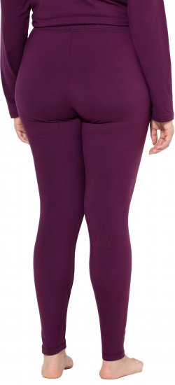 Ulla Popken Quick Dry Moisture Wicking Stretch Ski Leggings Grape Red - Τζιν & Παντελόνια για Γυναίκες σε Μεγάλες Μεγέθη – Plus Size - 