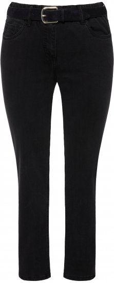 Ulla Popken Stretch Sarah Fit Skinny Jeans Black - Τζιν & Παντελόνια για Γυναίκες σε Μεγάλες Μεγέθη – Plus Size - 