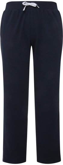 Ulla Popken Side Stripe Adjustable Drawstring Waist Joggers Navy - Τζιν & Παντελόνια για Γυναίκες σε Μεγάλες Μεγέθη – Plus Size - 