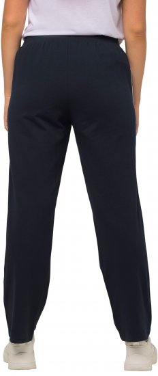 Ulla Popken Side Stripe Adjustable Drawstring Waist Joggers Navy - Τζιν & Παντελόνια για Γυναίκες σε Μεγάλες Μεγέθη – Plus Size - 