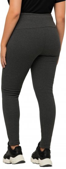 Ulla Popken Faux Fur Lined Stretch Leggings Charcoal - Τζιν & Παντελόνια για Γυναίκες σε Μεγάλες Μεγέθη – Plus Size - 