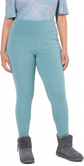 Ulla Popken Faux Fur Lined Stretch Leggings Ice Green - Τζιν & Παντελόνια για Γυναίκες σε Μεγάλες Μεγέθη – Plus Size - 