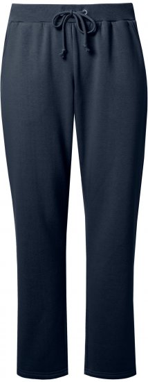 Ulla Popken Basic Drawstring Elastic Waist Cotton Blend Joggers Navy - Τζιν & Παντελόνια για Γυναίκες σε Μεγάλες Μεγέθη – Plus Size - 