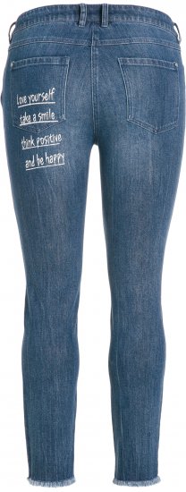 Ulla Popken Positive Thoughts Slim Leg Sarah Fit Stretch Jeans Blue Denim - ΓΥΝΑΙΚΕΊΑ ΡΟΎΧΑ 40-66 - 