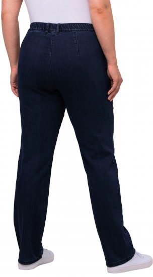 Ulla Popken Mony Elastic Waist Zip Pocket Jeans Dark Blue Denim - Τζιν & Παντελόνια για Γυναίκες σε Μεγάλες Μεγέθη – Plus Size - 
