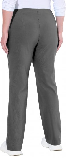 Ulla Popken Bengaline Elastic Waist Thermal Pants Graphite Grey - Τζιν & Παντελόνια για Γυναίκες σε Μεγάλες Μεγέθη – Plus Size - 