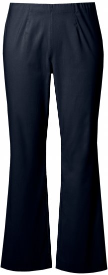 Ulla Popken Bengaline Elastic Waist Thermal Pants Navy - Τζιν & Παντελόνια για Γυναίκες σε Μεγάλες Μεγέθη – Plus Size - 