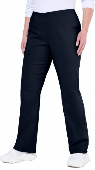 Ulla Popken Bengaline Elastic Waist Thermal Pants Navy - Τζιν & Παντελόνια για Γυναίκες σε Μεγάλες Μεγέθη – Plus Size - 