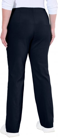 Ulla Popken Bengaline Elastic Waist Thermal Pants Navy - Τζιν & Παντελόνια για Γυναίκες σε Μεγάλες Μεγέθη – Plus Size - 