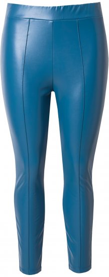 Ulla Popken Metallic Faux Leather Leggings Teal - Τζιν & Παντελόνια για Γυναίκες σε Μεγάλες Μεγέθη – Plus Size - 