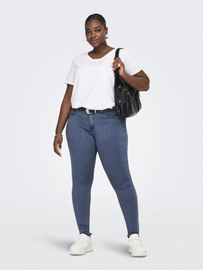 Only Carmakoma Thunder Life Skinny Fit Jeans Blue Denim - Τζιν & Παντελόνια για Γυναίκες σε Μεγάλες Μεγέθη – Plus Size - 