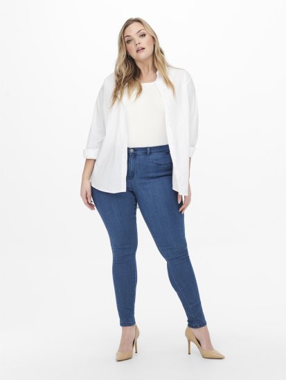 Only Carmakoma Thunder Life Skinny Fit Jeans Blue Denim - Τζιν & Παντελόνια για Γυναίκες σε Μεγάλες Μεγέθη – Plus Size - 