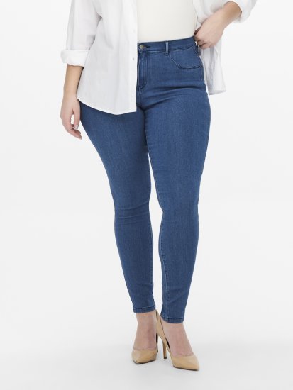 Only Carmakoma Thunder Life Skinny Fit Jeans Blue Denim - Τζιν & Παντελόνια για Γυναίκες σε Μεγάλες Μεγέθη – Plus Size - 