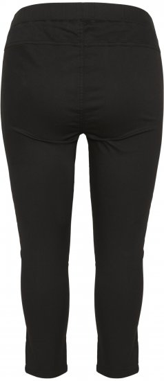 Kaffe Curve Ana Cropped Twill Jeggings Βαθύ μαύρο - Τζιν & Παντελόνια για Γυναίκες σε Μεγάλες Μεγέθη – Plus Size - 