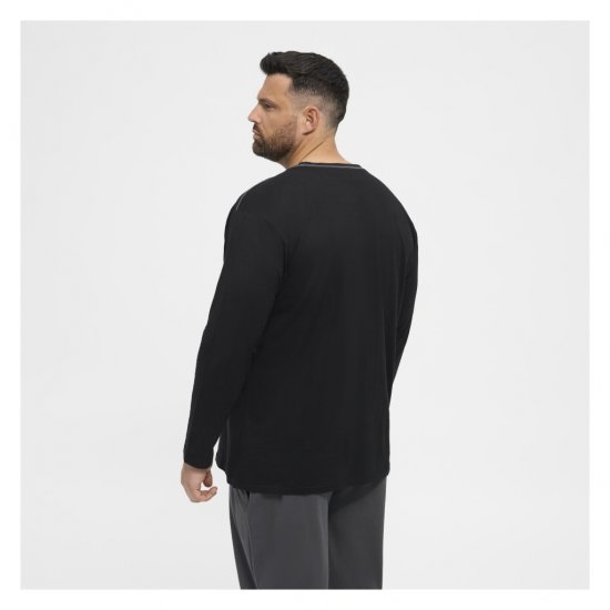 North Latitude Py Jersey O-Neck Long Sleeve Black - Μακρυμάνικα μπλουζάκια - Μακρυμάνικα μπλουζάκια μεγάλα μεγέθη 