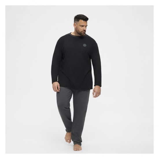 North Latitude Py Jersey O-Neck Long Sleeve Black - Μακρυμάνικα μπλουζάκια - Μακρυμάνικα μπλουζάκια μεγάλα μεγέθη 