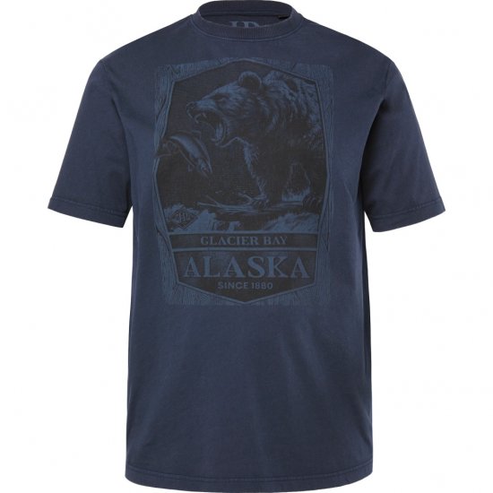 JP1880 T-Shirt Short Sleeve Alaska Navy - Μακό μπλουζάκια - Aνδρικά μπλουζεσ μεγάλα μεγέθη