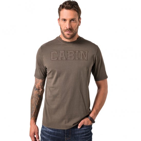 JP1880 T-Shirt Cabin Vintage Mocha - Μακό μπλουζάκια - Aνδρικά μπλουζεσ μεγάλα μεγέθη