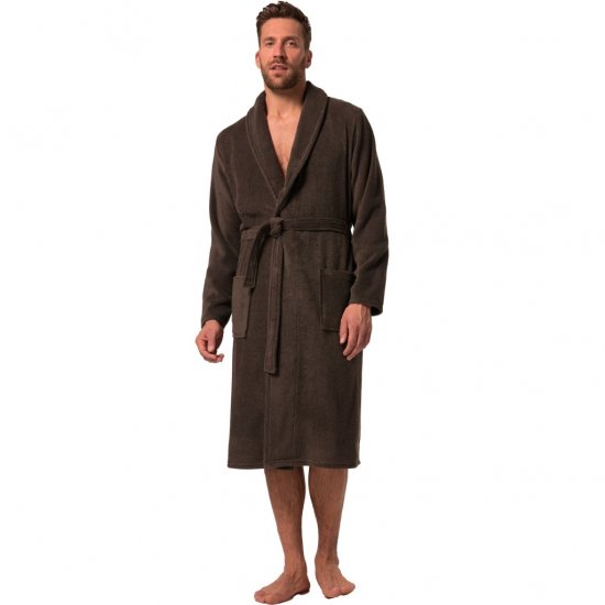 JP1880 Bathrobe Extra Soft Terry Cloth Brown - Εσώρουχα/Μαγιό - Aνδρικά Εσώρουχα μεγάλα μεγέθη