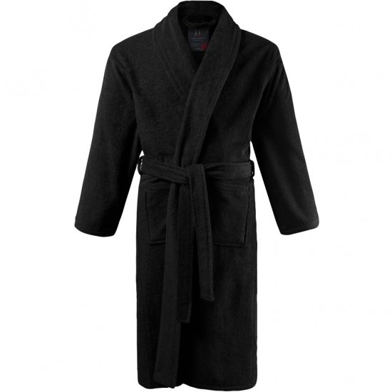 JP1880 Bathrobe Extra Soft Terry Cloth Black - Εσώρουχα/Μαγιό - Aνδρικά Εσώρουχα μεγάλα μεγέθη