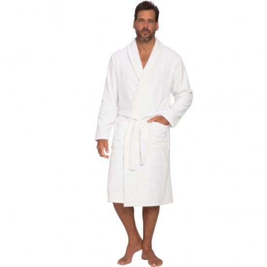 JP1880 Bathrobe Extra Soft Terry Cloth White - Εσώρουχα/Μαγιό - Aνδρικά Εσώρουχα μεγάλα μεγέθη