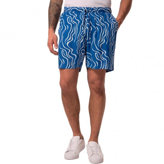JP1880 Bermuda Shorts All-over Print Royal Blue - Σορτς - Aνδρικεσ βερμουδεσ μεγαλα μεγάλα μεγέθη