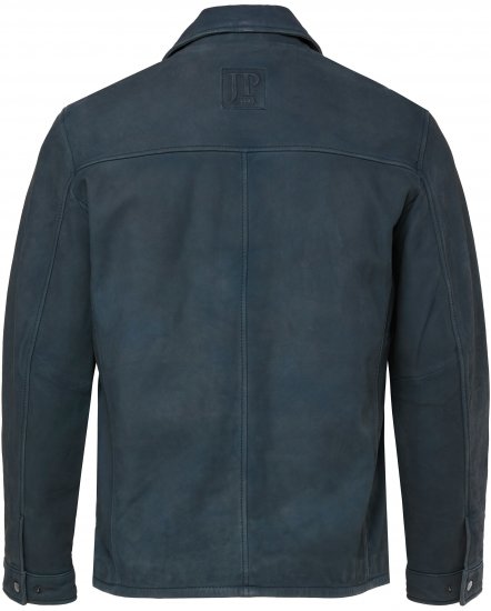 JP1880 Fine Lamb Leather Jacket Deep Sea Blue - Μπουφάν - Aνδρικά μπουφαν μεγάλα μεγέθη