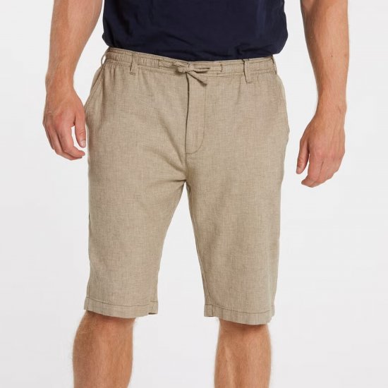 North Latitude 41106 Linen Shorts Beige - Σορτς - Aνδρικεσ βερμουδεσ μεγαλα μεγάλα μεγέθη