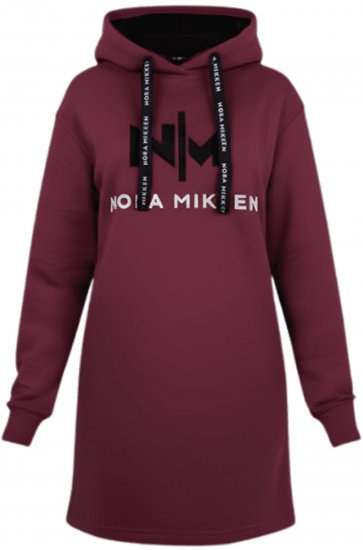 Nora Mikken KADRI Long Hoodie Burgundy - Φούτερ/Φούτερ με κουκούλα - 