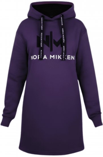 Nora Mikken KADRI Long Hoodie Purple - Φούτερ/Φούτερ με κουκούλα - 