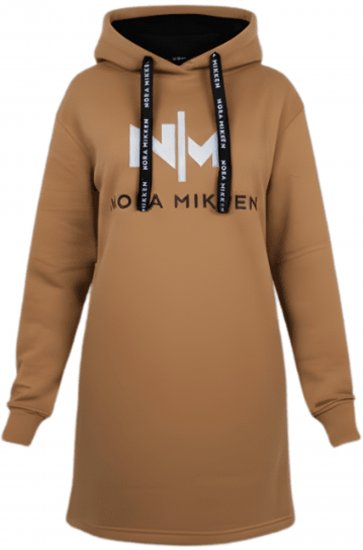 Nora Mikken KADRI WHITE Long Hoodie Camel - Φούτερ/Φούτερ με κουκούλα - 