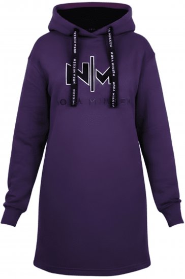 Nora Mikken KADRI WHITE Long Hoodie Purple - Φούτερ/Φούτερ με κουκούλα - 