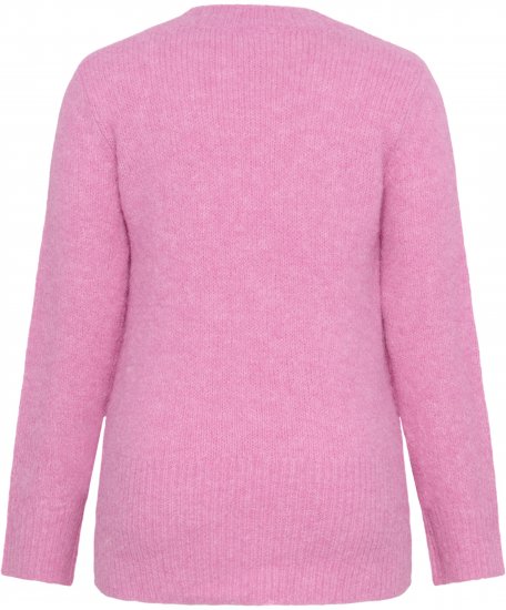 Kaffe Curve Emilia Pullover Pink Power Melange - Πλεκτά πουλόβερ - 