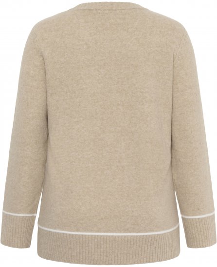 Kaffe Curve Jina Knit Pullover Feather Grey Melange - Πλεκτά πουλόβερ - 