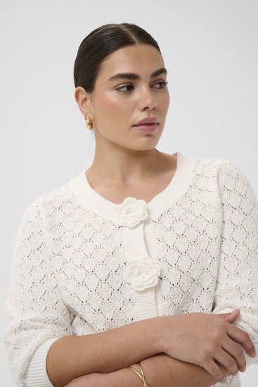 Kaffe Curve Kathrina Pullover White - Πλεκτά πουλόβερ - 