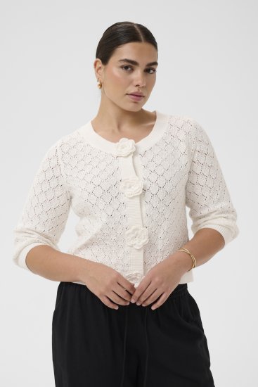 Kaffe Curve Kathrina Pullover White - Πλεκτά πουλόβερ - 