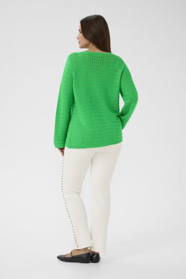 Kaffe Curve Metty Pullover Bright Green - Πλεκτά πουλόβερ - 
