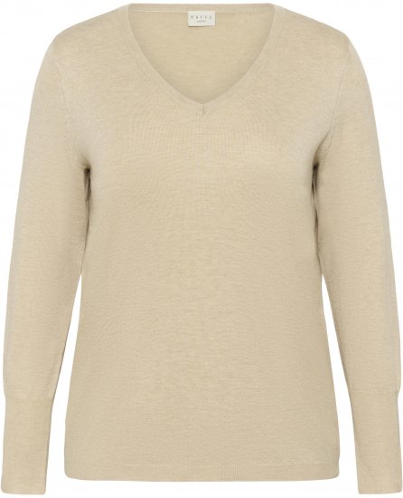 Kaffe Curve Lizzy Long Sleeve Pullover Feather Grey Melange - Πλεκτά πουλόβερ - 